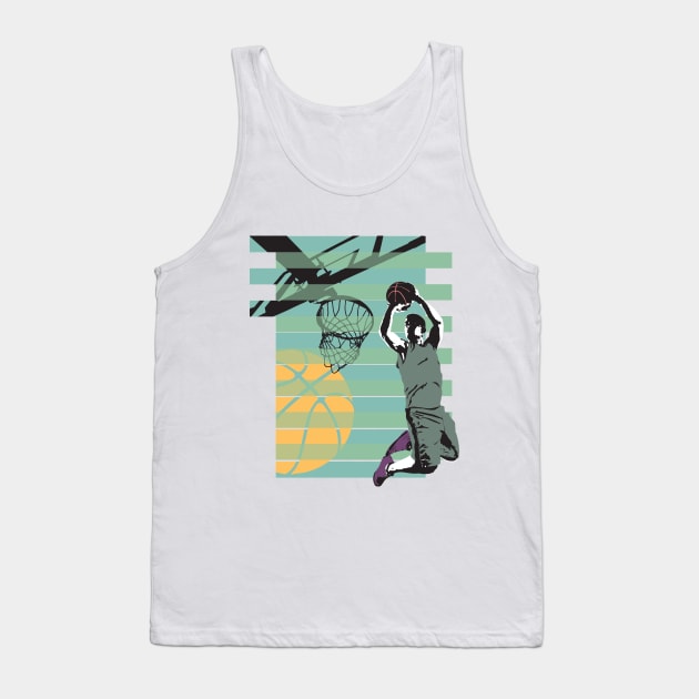 Basketball Slam Dunk Tank Top by Dojaja